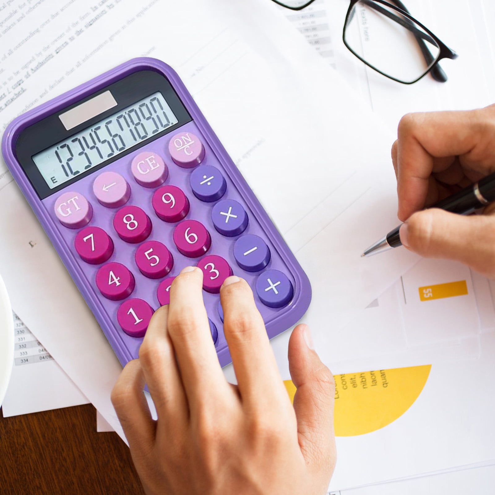 Canada Day Kcavykas Back to School Season,Solar Cell 2 in 1 Calculator Student Calculator office Portable Candy Calculator