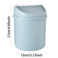 thumbnail image 2 of Compact Cylinder Flip Lid Mini Desktop Can Small Waste Container for Kitchen Desk Countertop, 2 of 6