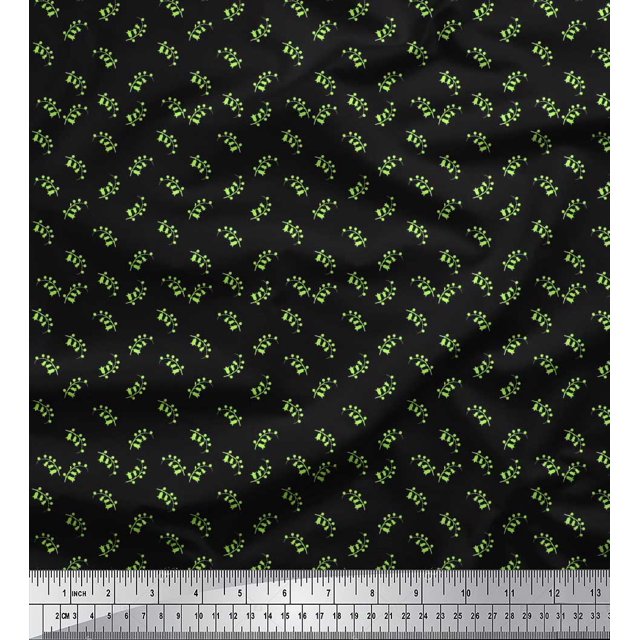 Soimoi Polyester Crepe Fabric Floral Shirting Printed Craft Fabric by The Yard 52 Inch Wide