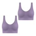 thumbnail image 1 of AherBiu 2pc Plus Size Sports Bras for Women Large Bust High Support Padded Bralettes Seamless Workout Underwear, 1 of 7