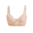 thumbnail image 1 of INSPIRE CHIC Women Full Cup Bras Breathable Comfort Floral Lace Full Coverage Non Padded Underwired Bra 36/80 Fit 34B Beige, 1 of 7