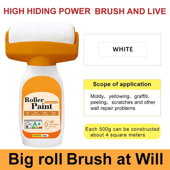 Fridja Clearance under 5$ Large Drum Paint Water Odorless Paint Household Wall White Repair Coating 500ml