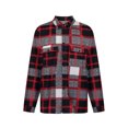 thumbnail image 2 of Innerwin Hauts à Manches Longues Blouse pour Hommes Chemise de Fête Ajustée Rouge Gris L, 2 of 8