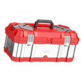 thumbnail image 3 of Almencla Double Layer Stainless Steel Tool Box Tool Organizer for Home Garage Plumber 49cmx22cmx21cm, 3 of 8
