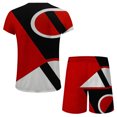 thumbnail image 5 of Pantalons Courts pour Hommes T-Shirt Col Rond Décontracté Imprimé 3D Blouse à Manches Courtes et Ensemble de Pantalons, 5 of 5