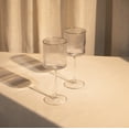 thumbnail image 4 of Thyme & Table 13.5oz Ribbed Wine Glass with Gold Rim, 2 Pack, 4 of 7