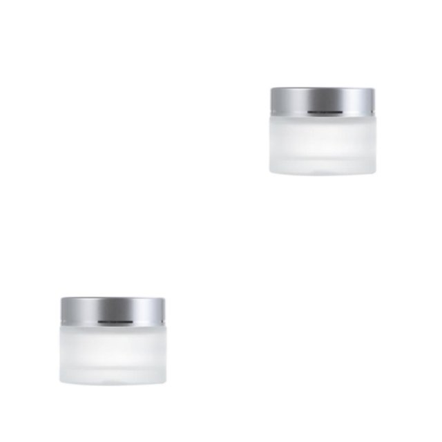 fastboy Convenient And Versatile Matte Cosmetic Face Jar Long-lasting And Recyclable silvery 50g,1 2Set