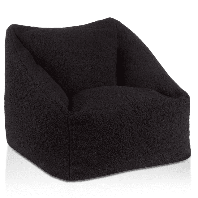 Bouclair Fauteuil Poire en Sherpa Noir