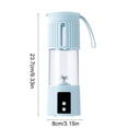thumbnail image 3 of Portable electric blender juicer food processor, sleek modern design, purees smooth, kitchen home office, healthy eating meal prep, mini juice machine, stainless steel blades, durable, 3 of 5