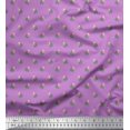 thumbnail image 1 of Soimoi Modal Satin Tissu Dot,Leaves & Rose Imprimé Floral 1 Yard 42 Inch Wide, 1 of 3