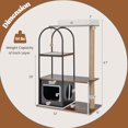thumbnail image 3 of Costway 47" Large Cat Tree Tower with Top Perch Cat Bed Cat Condo Scratching Posts Indoor Black, 3 of 10