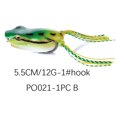 thumbnail image 2 of 1pcs/5pcs Artificial Frog Tassel Fish Lures Simulation Spool Beading 3D Fish Bait Hook Freshwater Fishing Bait, 2 of 4