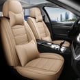 thumbnail image 2 of Maidao Car Seat Covers Leather Full Set for SEAT for Arona 2017-Present 5 Seats Front Rear Cushion Protector with Headrest Beige, 2 of 8