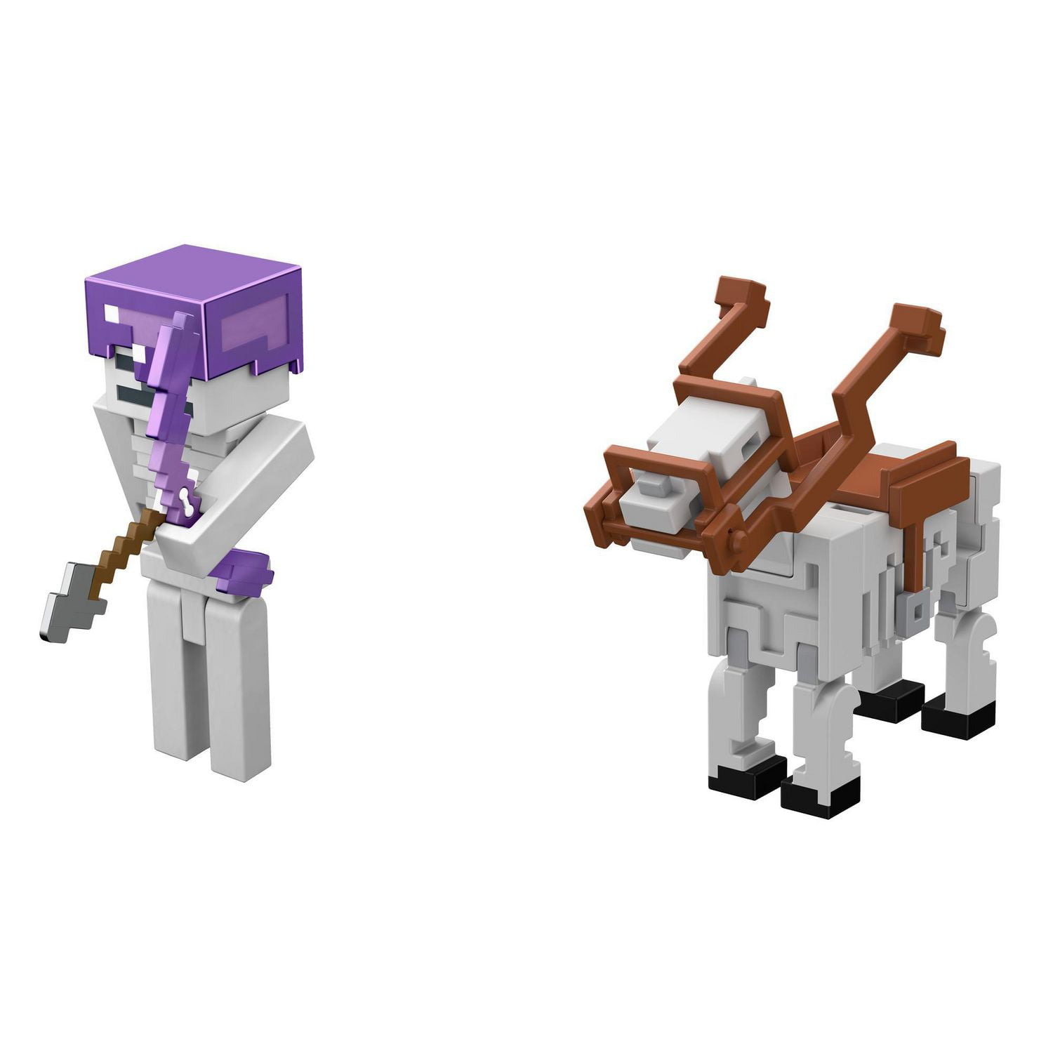 Coffret 2 Figurines Dungeons Skeleton Trap Horse Minecraft Créer-Un-Bloc