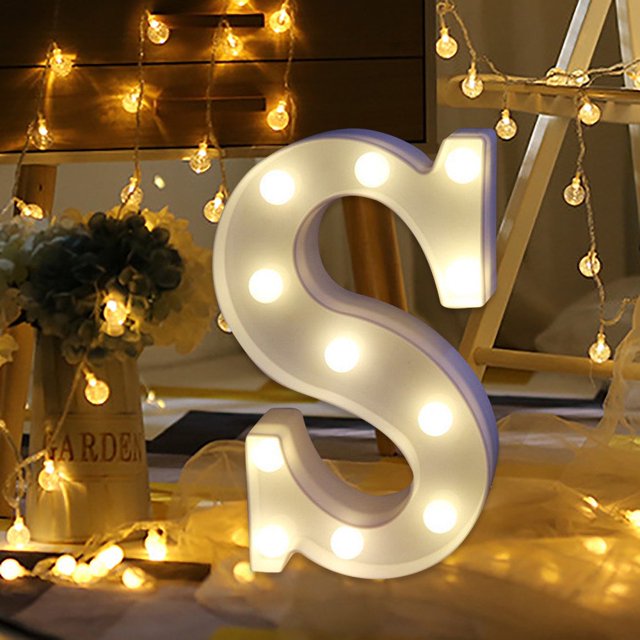 LED Marquee Letter Lights Decorative Marquee Light Up Letters Lighted Alphabet Signs LED Lights for Birthday Wedding Party Bar Home Decor A-Z & Arrow