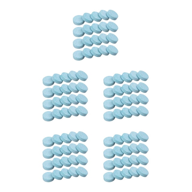 Decodeary 20pcs Solid Washer Effervescent Glass Washing Tools Durable Kitchen Tablets Cleaners Long-lasting Accessory Supplies 5Set
