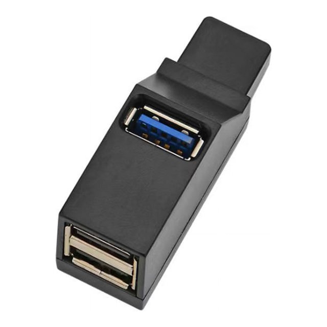 USB 3.0 HUB Adapter Extender Mini Splitter Box 3 Ports for PC Laptop Mobile Phone High Speed U Disk Reader,Black