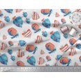 thumbnail image 3 of Soimoi Georgette Viscose Fabric Dot & Fish Ocean Print Fabric by Yard 42 Inch Wide, 3 of 3