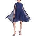 thumbnail image 2 of INSPIRE CHIC Robes en Mousseline pour Femmes, Coupe Ample et Fluide, Manches Cape, Robe Plissée, 2 of 6