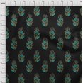 thumbnail image 3 of oneOone Polyester Lycra Fabric Leaves & Floral Block Printed Fabric 1 Yard 56 Inch Wide, 3 of 6