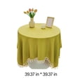 thumbnail image 3 of Birdeem Table Cloths Rectangle,60%Cotton,40%Linen Tablecloths with Fringe for Small Tables, 55X55 Inch Linen Sqaure Table Cloth for Wedding, Party, Indoor,Outdoor, Machine Washable, 3 of 8