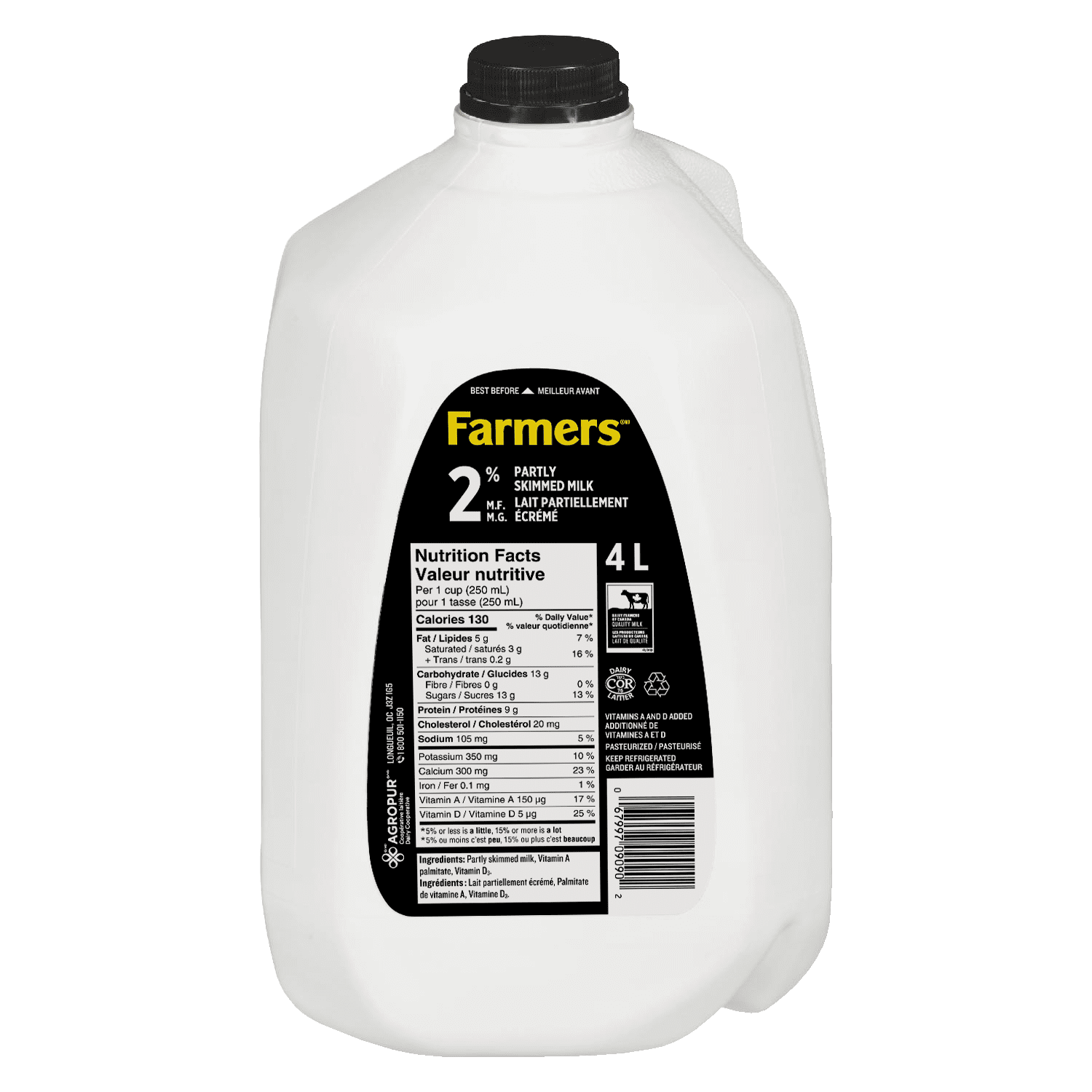 Farmers Partly Skimmed 2% Milk 4L