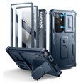 thumbnail image 1 of Dexnor for Samsung Galaxy S24 Ultra Case with Built-in Slide Camera Cover & Screen Protector & Kickstand, Shockproof Rugged Case Full-Body Bumper Protective Cover for Galaxy S24 Ultra 2024, Blue, 1 of 7
