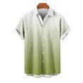 thumbnail image 4 of Pisexur Shirts for Man T Hommes Mode Décontractée Col Rabattu Impression Dégradée Chemise à Manches Courtes Verte, m Chemises de Golf Hommes & Chemises Hommes, 4 of 7