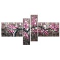 thumbnail image 3 of Design Art - Toile Orange Floral - 63 x 33 - 4 pièces, 3 of 5