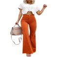 thumbnail image 4 of Women Corduroy Flared Pants Stretch Bootcut Bell Bottom Trousers, 4 of 6