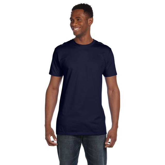 Hanes 4980 Nano Cotton T-Shirt - Navy - Large
