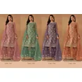 thumbnail image 5 of Custom Made Bollywood Designer Woman Blue Kurti Sharara Set for Party and Nikah Functions, 5 of 5