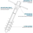 thumbnail image 2 of Ancre de Sable pour Parasol de Patio, Base de Parasol Robuste pour la Plage avec Vis à 5 Marches, Taille Unique Support de Parasol Extérieur Compatible avec..., 2 of 4
