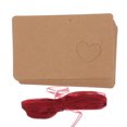 thumbnail image 4 of MasteelfCA 50pcs Tag Kraft Paper Tag with Red Rope Hollow Heart Shape Lable for Wedding Birthday Decoration, 4 of 8