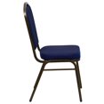 thumbnail image 3 of HERCULES Series Crown Back Stacking Banquet Chair in Navy Blue Patterned Fabric - Gold Vein Frame, 3 of 9