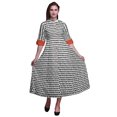 thumbnail image 1 of Bimba Robe-Chemise Mi-Mollet pour Femmes à Manches Retroussables à Imprimé Géométrique Boutonnée - Petit, 1 of 1