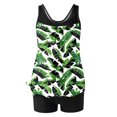 thumbnail image 5 of Tqcoqu Women Casual Conservative Print Strappy Back Set Two Piece Swimsuits, 5 of 5