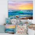 thumbnail image 3 of Designart Blue Waves Breaking At The Beach IV FLOAT FRAME WALL ART, 3 of 4