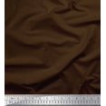 thumbnail image 1 of Soimoi Brown polyester Crepe Fabric Solid Sewing Fabric Yard 42 Inch Wide, 1 of 5