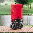 thumbnail image 2 of Chariot utilitaire pliable à deux étages Ozark Trail avec poignée d'extension, Rouge, 35" h, Polyester, 2 of 9