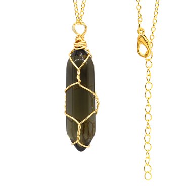 TopLLC Colliers & Pendentifs Pendentif Cristal Chakra Pierre de Quartz Naturel à Pointe Hexagonale pour Collier A Necklace