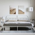 thumbnail image 2 of vidaXL Metal Bed Frame with Headboard White 193x203 cm, 2 of 5