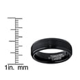 thumbnail image 4 of 6MM Black High Polish / Matte Finish Men's Tungsten Ring Wedding Band, 4 of 4