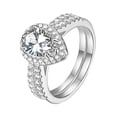 thumbnail image 2 of ABPWLY The New Diamond Heart Can Be to Show Your Unique Temperament Clearance Rings Canada Days Ring Set Fashion Rings, 2 of 3