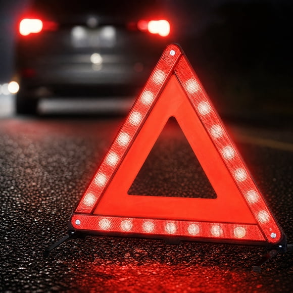 Dvkptbk Foldable Reflective Car Emergency Sign Red High Reflection Roadside Safety Tripod for Cars SUV Trucks Breakdown Accident