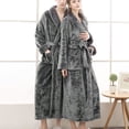thumbnail image 4 of Meichang Plush Robe Women's Long Sleeve Winter Shawl Collar Fleece Bathrobe Soft Fuzzy Fluffy Warm Long Lounge Robe with Belt and Pockets, 4 of 7
