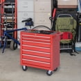 thumbnail image 2 of HOMCOM Armoire à Outils à Roulettes Boîte de Rangement d'Outils 7 Tiroirs pour Garage Atelier, 2 of 10