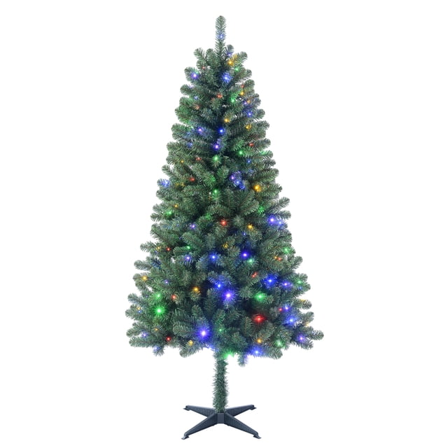 Holiday Time 6.5' Pre-Lit LED Paxton Pine Christmas Tree-Green