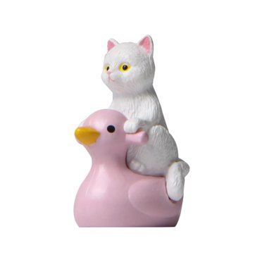 EGNMCR Décorations Scènes Extérieures Jouer dans l'Eau Canards Roses Chats Chatons Micro Paysages Jardinage et Paysages Design Poupée Décorations une Poupée