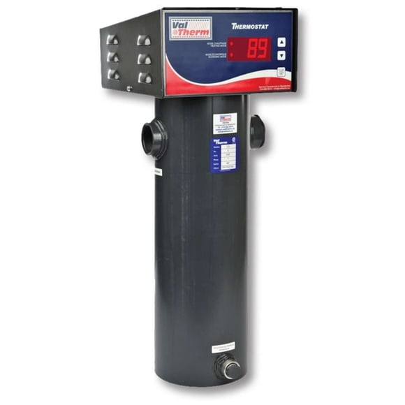 Val-Therm Chauffe-Piscine Numérique à Élément en Acier de 5 kW pour Piscines Creusées et hors Terre jusqu'à 15000 gal